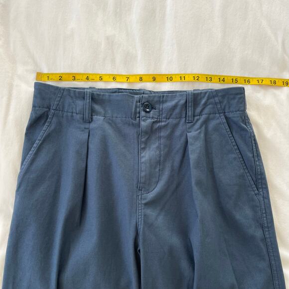 AYR NWT The Bam Prussian Blue Baby Barrel Leg Cotton Pleated Pants, Size 4 - Picture 9 of 14